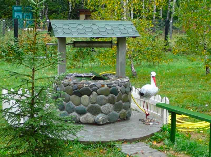 Comment décorer un puits dans une maison de campagne