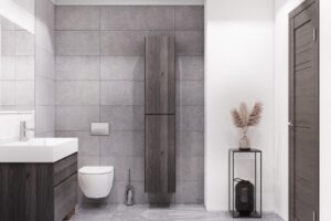 Salle de bain et toilettes de style high-tech
